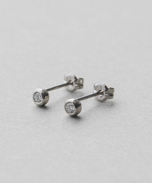 PT900 ダイヤモンド 0.1ct ピアス「ブライト」