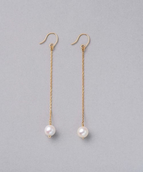 パール ロングチェーン ピアス | ete（エテ）の通販 - &mall