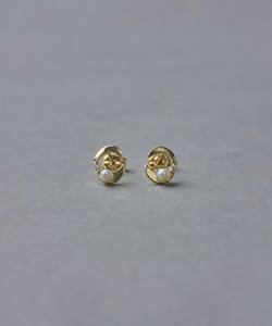 K10YG パール/ダイヤモンド ピアス