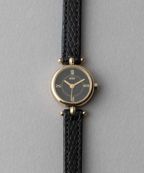 【値下げ】ete腕時計リザードベルト　ダイヤモンド入り ete ダイヤモンド リザードベルトウォッチ