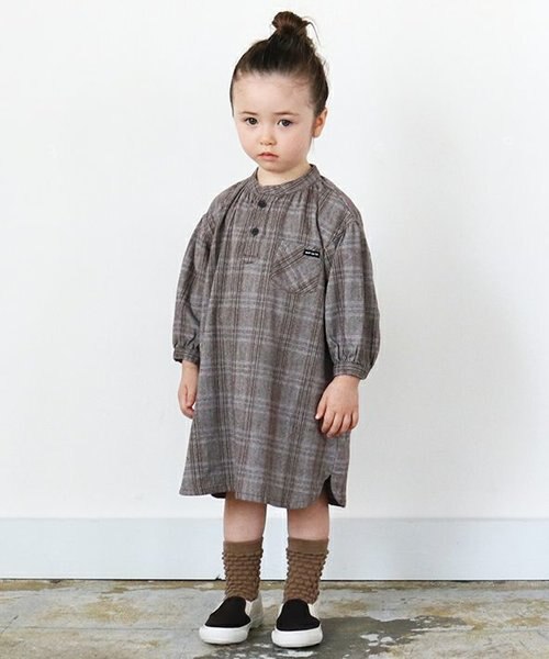 16 ネルチェック 長袖 ワンピース Comechatto Closet カムチャットアンドクロゼットオンライン の通販 Mall