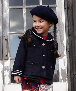 Sailor Collar Tweed Jacket