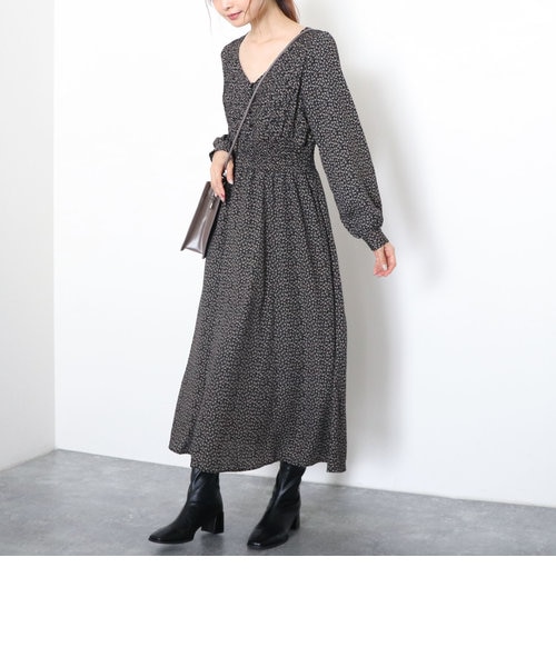 花柄プリーツ長袖ワンピース Archives アルシーヴ の通販 Mall
