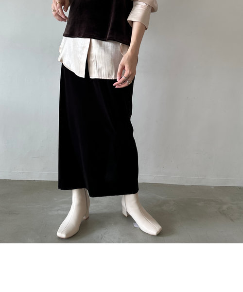 ストレッチベロアロングタイトスカート | Doux archives（ドゥ