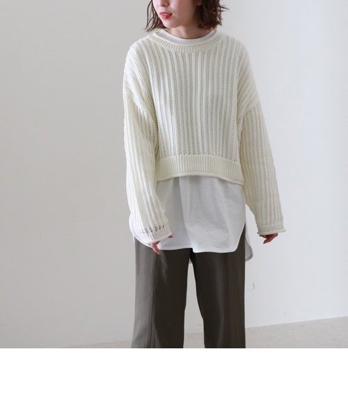 メッシュニット ロンｔｅｅｓｅｔ