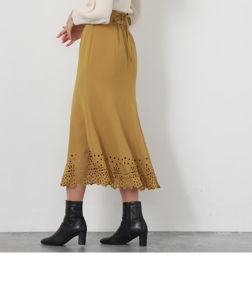 裾刺繍マーメードスカート