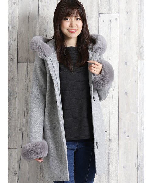 100 Epic Bestダッフルコート レディース グレー 人気のファッション画像