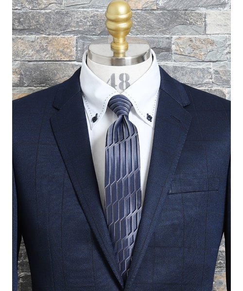 シルクパネル柄クレリックナローネクタイ7 0cm幅 Taka Q タカキュー の通販 Mall