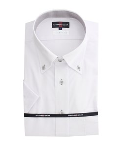 アレキサンダージュリアン クールファクター 形態安定 ボタンダウン ビジネスドレス半袖シャツ