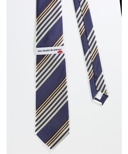 アレキサンダージュリアン 日本製西陣織 シルクストライプ柄 ネクタイ 8.5cm幅