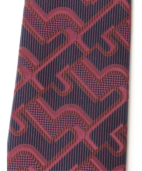アレキサンダージュリアン 日本製西陣織 シルク総柄 ネクタイ 8.5cm幅