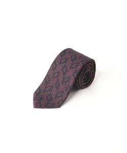 アレキサンダージュリアン イタリア製 シルク混小紋柄 ネクタイ 8.0cm幅