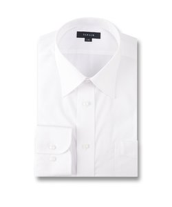 タカキュー 【白無地】形態安定 吸水速乾 レギュラーカラー ビジネスドレス長袖シャツ