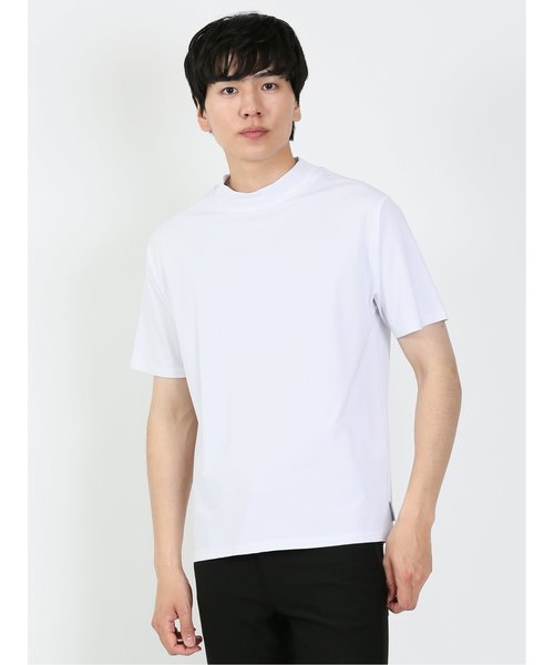 ロゴプリント モックネック半袖Tシャツ | TAKA-Q（タカキュー）の通販