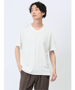 リンクスチェック Vネック半袖Tシャツ