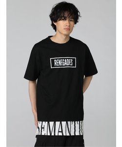 セマンティックデザイン ロゴ クルーネック ルーズ半袖Tシャツ