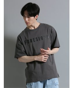 チャーム付き クルーネック半袖ルーズTシャツ