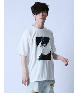 ボックスプリント クルーネック半袖Tシャツ