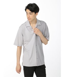 配色切替 オープンカラー半袖カットシャツ