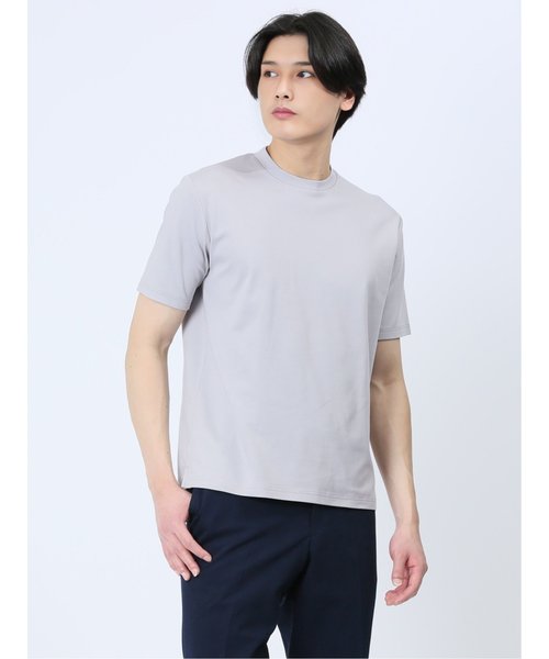 【DRESS T-SHIRT】綿ストレッチ クルーネック半袖Tシャツ