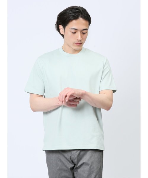 【DRESS T-SHIRT】綿ストレッチ クルーネック半袖Tシャツ