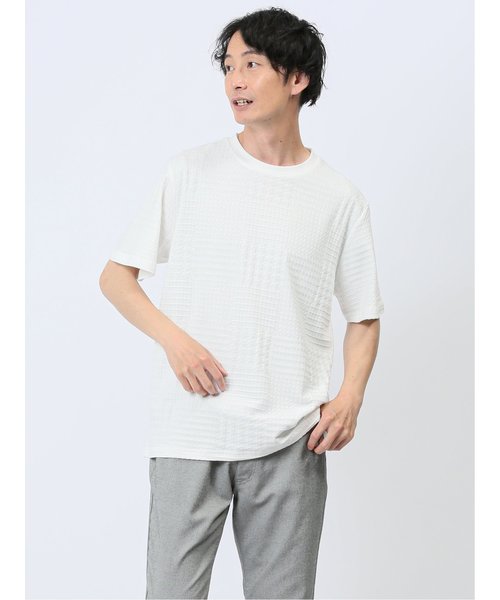 リンクスチェック クルーネック半袖Tシャツ