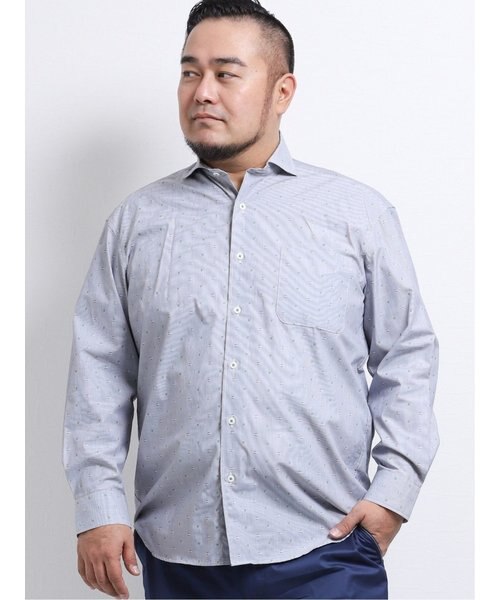大きいサイズ グランバック Grand Back ドビー カッタウェイ長袖シャツ Grand Back ク ランバック の通販 Mall