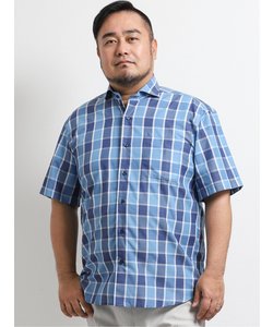 【大きいサイズ】グランバック/GRAND-BACK ドライポプリン カッタウェイ半袖シャツ