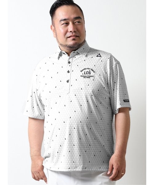 大きいサイズ ルコックスポルティフ ゴルフ Le Coq Sportif Golf ヨット小柄 半袖ポロシャツ Grand Back グランバック の通販 Mall