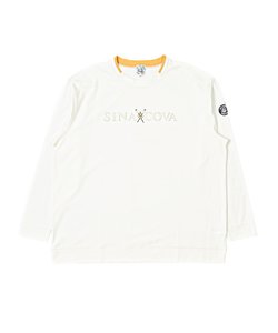 【大きいサイズ】シナコバ/SINA COVA ストレッチ衿高 長袖Tシャツ