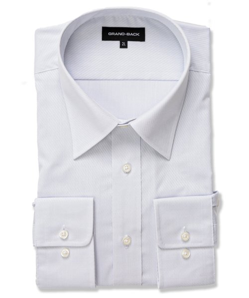 【大きいサイズ】グランバック/GRAND-BACK 形態安定 セミワイドカラー長袖シャツ