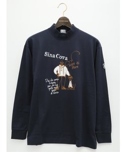 【大きいサイズ】シナコバ/SINA COVA ハイネック長袖Tシャツ