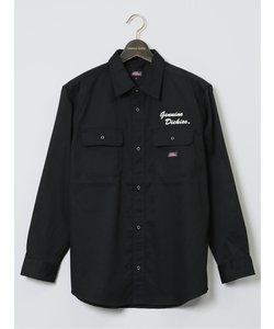 【大きいサイズ】ジュニュイン ディッキーズ/Genuine Dickies ツイル 長袖ワークシャツ