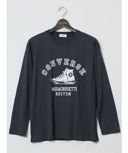 【大きいサイズ】コンバース/CONVERSE シューズプリント クルーネック長袖Ｔシャツ