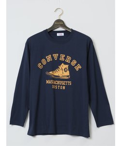 【大きいサイズ】コンバース/CONVERSE シューズプリント クルーネック長袖Ｔシャツ