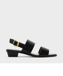 ダブルストラップスクエアトーサンダル / DOUBLE STRAP SQUARE TOE SANDALS