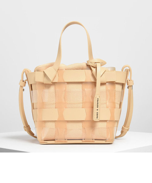 シースルー ウーベンバケツバッグ / See-Through Woven Bucket Bag