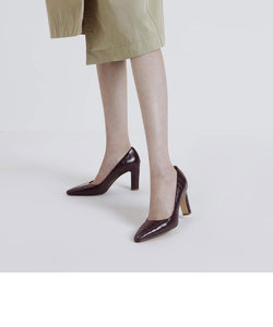 クロックエフェクト イロンゲイトポインテッドトゥパンプス /  Croc-Effect Elongated Pointed Toe Pumps