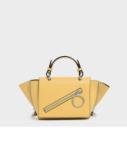 ジッパーディテール トラペーズバッグ / Zipper Detail Trapeze Bag