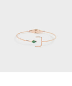 グリーンアゲート カフブレスレット / Green Agate Cuff Bracelet