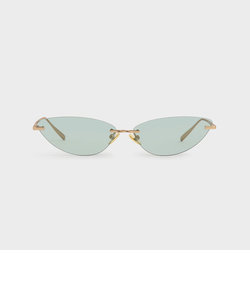 リムレス キャットアイサングラス / Rimless Cat-Eye Sunglasses
