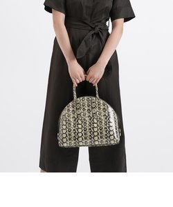 スネークプリント トップハンドルラージドームバッグ / Snake Print Top Handle Large Dome Bag