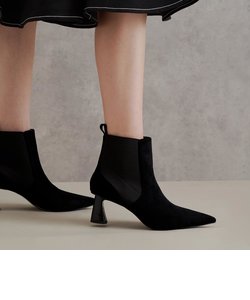 テクスチャードスプールヒール アンクルブーツ / Textured Spool Heel Ankle Boots