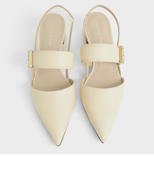 バックル スリングバックパンプス / Buckle Slingback Pumps | CHARLES