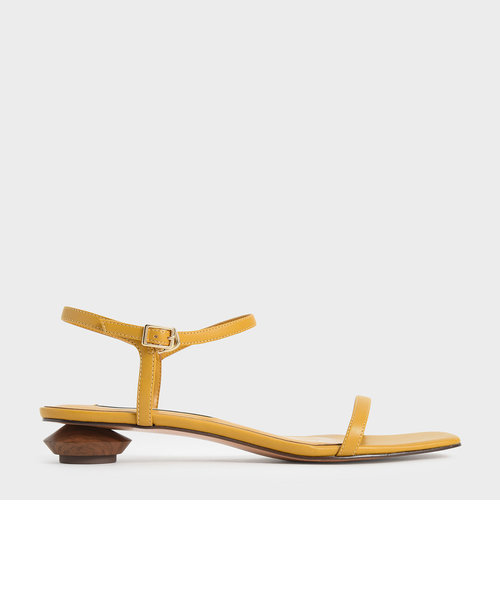 ジオメトリックヒール アンクルストラップサンダル / Geometric Heel Ankle Strap Sandals 