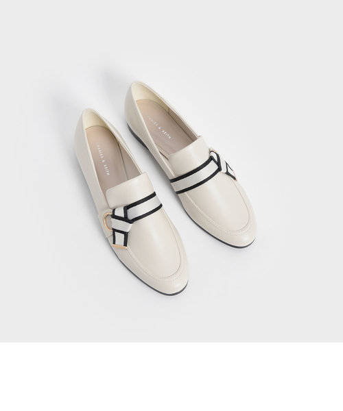 ファブリックノット バックルローファー / Fabric Knot Buckle Loafers