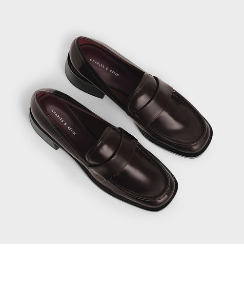 ブロックヒールペニーローファー / Block Heel Penny Loafers