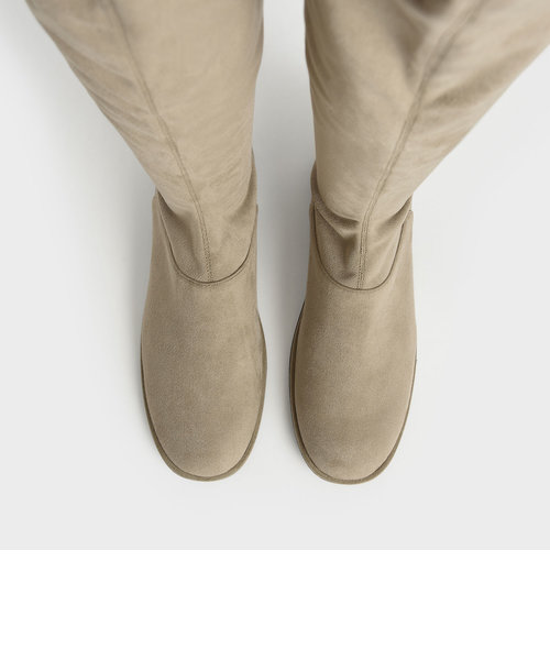 テクスチャード サイハイブーツ / Textured Thigh-High Boots