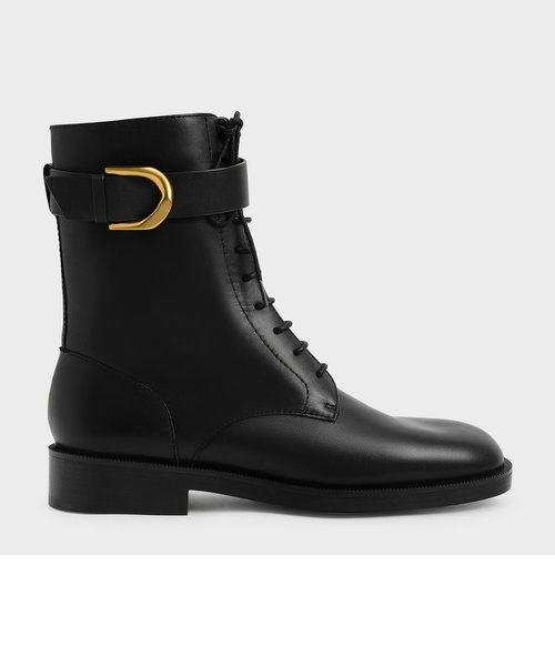 ガビーヌ バックルドレザーアンクルブーツ / Gabine Buckled Leather Ankle Boots?