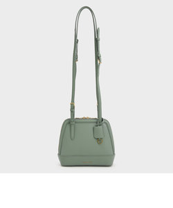 エノラ テクスチャードダブルハンドルストラクチャードバッグ / Enola Textured Double Handle Structured Bag